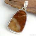 Pendentif Goutte en Bois pétrifié - Pendentifs pierres naturelles