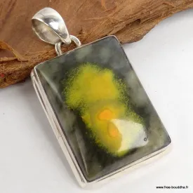 Pendentif Jaspe Bourdon jaune noir - Pendentifs pierres naturelles