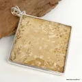 Pendentif Psilomelane dendrite germanique - argent 925 - Pendentifs pierres naturelles