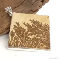 Pendentif Psilomelane dendrite germanique - argent 925 - Pendentifs pierres naturelles
