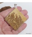 Pendentif en Psilomélane Dendrite – Dendrite Allemande – Argent 925