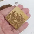 Pendentif Psilomelane dendrite germanique - argent 925 - Pendentifs pierres naturelles