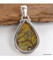 Opale dendritique australienne – Pendentif argent 925, pièce artisanal