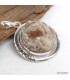 Pendentif argent Pierre du désert - effet rocher