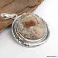 Pendentif argent Pierre du désert - effet rocher - Pendentifs pierres naturelles