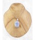 Pendentif Onyx bleu à bandes forme ovale