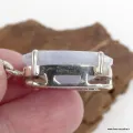 Pendentif Onyx bleu à bandes forme carrée - Pendentifs pierres naturelles