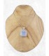 Pendentif Onyx bleu à bandes forme carrée