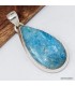 Pendentif pierre Apatite bleue néon - Authentique