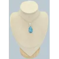 Pendentif pierre Apatite bleue néon - Authentique - Pendentifs pierres naturelles