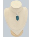 Pendentif apatite bleue néon naturelle en argent 925 certifié