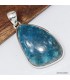 Bijou Apatite bleu néon véritable – Pendentif en argent poinçonné