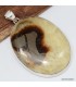 Pendentif Septaria pierre naturelle argent 925, bijou authentique
