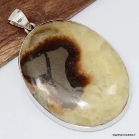 Gros pendentif Septaria 6,2 cm - Authentique - Bijoux en Septaria