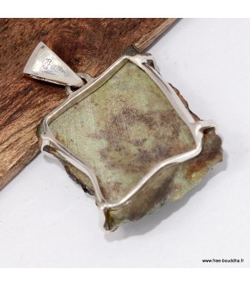 Pendentif Conicalchite brute authentique - Argent 925