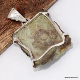 Pendentif Conicalchite brute authentique - Argent 925 - Pendentifs pierres naturelles