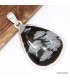 Pendentif Obsidienne Flocon de neige - Argent 925