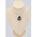 Pendentif Obsidienne Flocon de neige - Argent 925 - Bijoux en Obsidienne Flocon de neige