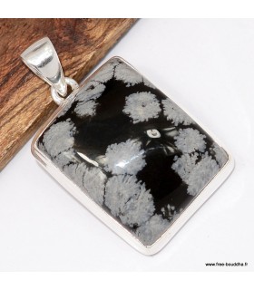 Pendentif Flocon de neige rectangulaire - Argent 925