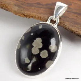 Pendentif Obsidienne Galaxie – Argent 925 certifié & pierre naturelle - Bijoux en Obsidienne Galaxie
