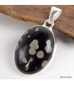 Pendentif Obsidienne Galaxie argent 925 certificat inclus