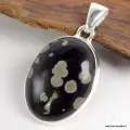 Pendentif Obsidienne Galaxie – Argent 925 certifié & pierre naturelle - Bijoux en Obsidienne Galaxie