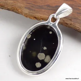 Pendentif Obsidienne Galaxie – Argent 925 certifié & pierre naturelle - Bijoux en Obsidienne Galaxie