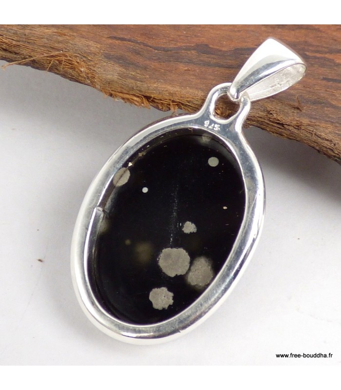 Pendentif Obsidienne Galaxie – Argent 925 certifié & pierre naturelle