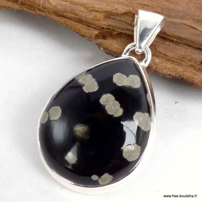Pendentif Obsidienne Galaxie – Bijou artisanal avec certificat - Bijoux en Obsidienne Galaxie