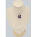 Bijou Turquoise Violette Cuivrée – Pendentif en Argent Massif - Bijoux en Turquoise
