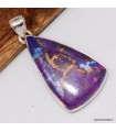 Pendentif turquoise violette Mohave, argent 925, bijou énergétique