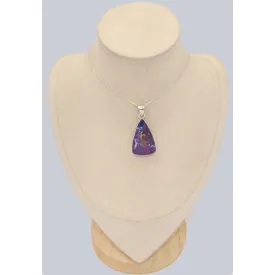Pendentif en Turquoise Violette stabilisée - Bijoux en Turquoise