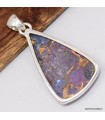 Pendentif turquoise violette Mohave, argent 925, bijou énergétique