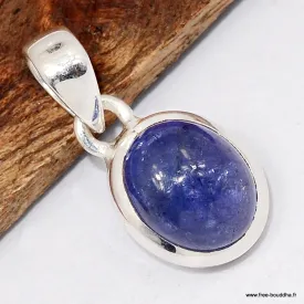 Pendentif Pierre naturelle Authentique Tanzanite cabochon - Pendentifs pierres naturelles
