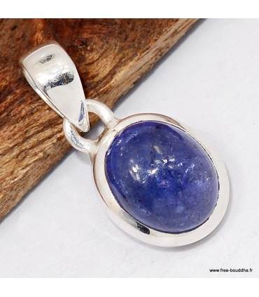 Pendentif véritable Tanzanite cabochon véritable – Argent 925