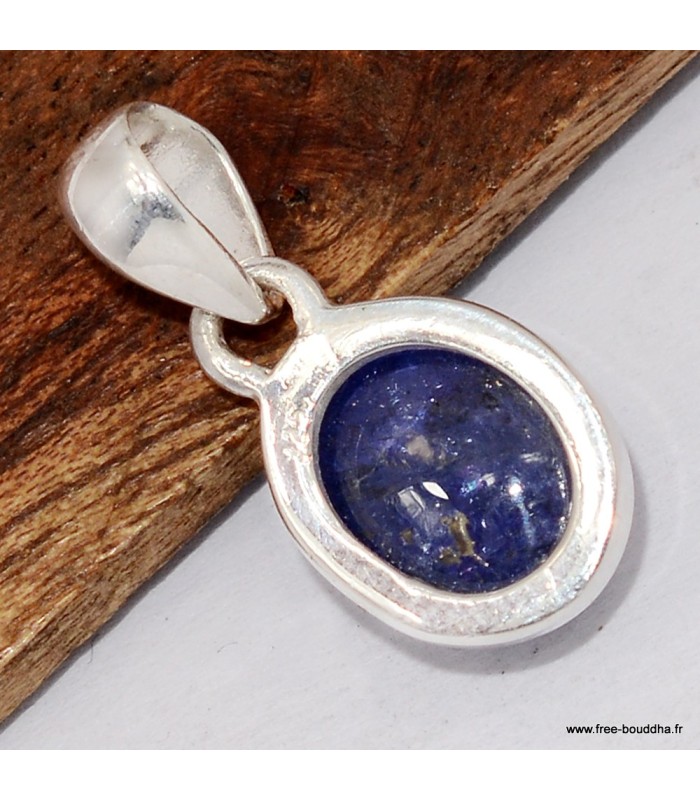 Pendentif véritable Tanzanite cabochon véritable – Argent 925