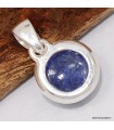 Pendentif Tanzanite véritable rond – Argent 925