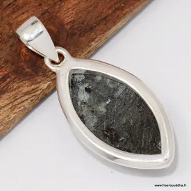 Pendentif Larvikite Pierre de lune noire authentique - Bijoux en Pierre de lune