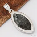 Pendentif Larvikite Pierre de lune noire authentique - Bijoux en Pierre de lune