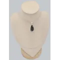 Bijou véritable Pierre de lune noire Larvikite - argent 925 - Bijoux en Pierre de lune