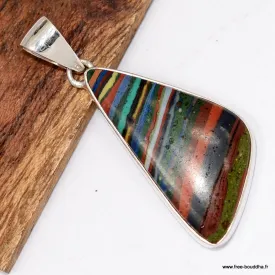 Pendentif en Calcite Arc-en-Ciel - Bijou en Pierre Naturelle - Bijoux en Calcite