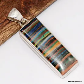 Calcite arc-en-ciel et argent 925, bijou en pierre naturelle - Bijoux en Calcite