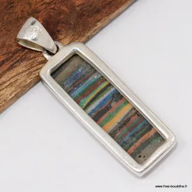 Calcite arc-en-ciel et argent 925, bijou en pierre naturelle - Bijoux en Calcite