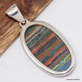 Bijou en Calcite Arc-en-ciel naturelle, argent 925 - Bijoux en Calcite