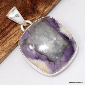 Pendentif Jaspe Tiffany Authentique - Argent 925 - Pendentifs pierres naturelles