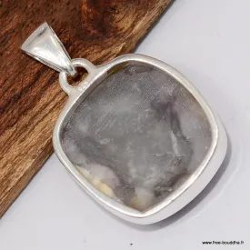 Pendentif Jaspe Tiffany Authentique - Argent 925 - Pendentifs pierres naturelles