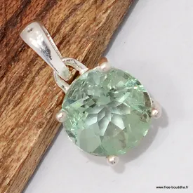 Pendentif Fluorite vert soutenu facettée - Authentique - Pendentifs pierres naturelles