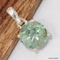 Pendentif Fluorite vert soutenu facettée - Authentique - Pendentifs pierres naturelles