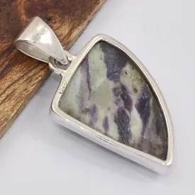 Pendentif Kammererite verte pourpre authentique - Pendentifs pierres naturelles