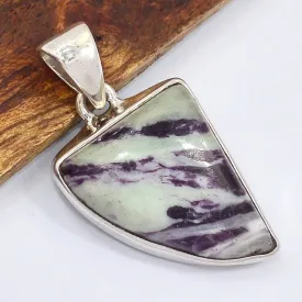 Pendentif Kammererite verte pourpre authentique - Pendentifs pierres naturelles